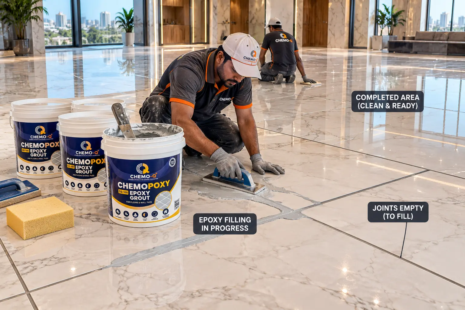 CHEMO-Q CQ-100 CHEMOPOXY 2 Component Epoxy Grout 5KG